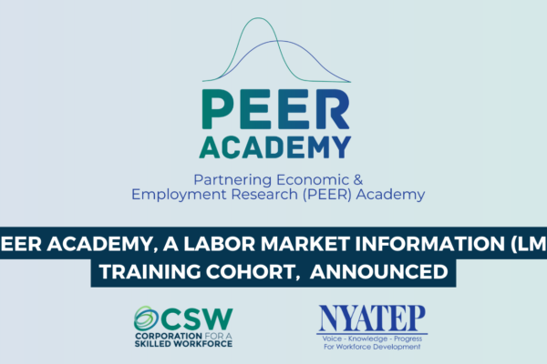 PEER Academy, a Labor Market Information (LMI) Training Cohort, Announced